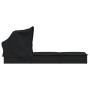 Tumbona con toldo plegable ratán sintético negro 213x63x97cm de vidaXL, Tumbonas - Ref: Foro24-319640, Precio: 146,70 €, Desc...