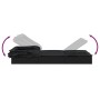 Tumbona con toldo plegable ratán sintético negro 213x63x97cm de vidaXL, Tumbonas - Ref: Foro24-319640, Precio: 146,70 €, Desc...
