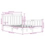 Estructura de cama de madera maciza negra 140x190 cm de vidaXL, Camas y somieres - Ref: Foro24-3105364, Precio: 176,76 €, Des...