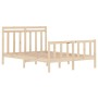 Estructura de cama de madera maciza 140x190 cm de vidaXL, Camas y somieres - Ref: Foro24-3105360, Precio: 128,08 €, Descuento: %