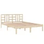 Solid pine wood bed frame 120x200 cm by vidaXL, Beds and slatted bases - Ref: Foro24-3105400, Price: 107,39 €, Discount: %