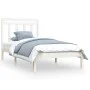 Estructura de cama madera maciza de pino blanco 100x200 cm de vidaXL, Camas y somieres - Ref: Foro24-3105241, Precio: 101,22 ...