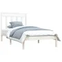 Estructura de cama madera maciza de pino blanco 100x200 cm de vidaXL, Camas y somieres - Ref: Foro24-3105241, Precio: 101,22 ...