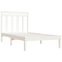 Solid white pine wood bed frame 100x200 cm by vidaXL, Beds and slatted bases - Ref: Foro24-3105241, Price: 102,55 €, Discount: %