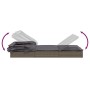 Liege mit klappbarer Markise, graues synthetisches Rattan, 213 x 63 x 97 cm von vidaXL, Liegen - Ref: Foro24-319639, Preis: 1...