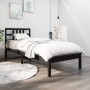 Estructura de cama madera maciza negra 100x200 cm de vidaXL, Camas y somieres - Ref: Foro24-3105399, Precio: 123,59 €, Descue...