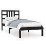 Estructura de cama madera maciza negra 100x200 cm de vidaXL, Camas y somieres - Ref: Foro24-3105399, Precio: 123,59 €, Descue...