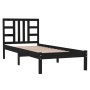 Estructura de cama madera maciza negra 100x200 cm de vidaXL, Camas y somieres - Ref: Foro24-3105399, Precio: 123,59 €, Descue...