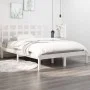 White solid wood bed frame 140x190 cm by vidaXL, Beds and slatted bases - Ref: Foro24-3105451, Price: 122,33 €, Discount: %