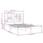 Weißer Massivholzbettrahmen 140x190 cm von vidaXL, Betten und Lattenroste - Ref: Foro24-3105451, Preis: 123,98 €, Rabatt: %