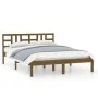 Estructura de cama madera maciza de pino marrón miel 200x200 cm de vidaXL, Camas y somieres - Ref: Foro24-3105428, Precio: 15...