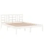 White solid wood bed frame 140x200 cm by vidaXL, Beds and slatted bases - Ref: Foro24-3105406, Price: 119,97 €, Discount: %