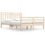 Solid wood bed frame 160x200 cm by vidaXL, Beds and slatted bases - Ref: Foro24-3105325, Price: 135,44 €, Discount: %