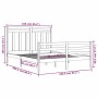 Bettgestell aus Massivholz 160x200 cm von vidaXL, Betten und Lattenroste - Ref: Foro24-3105325, Preis: 137,38 €, Rabatt: %