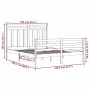 Solid wood bed frame 160x200 cm by vidaXL, Beds and slatted bases - Ref: Foro24-3105325, Price: 135,44 €, Discount: %
