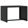 Tumbona 1 ud con mesita ratán sintético negro de vidaXL, Tumbonas - Ref: Foro24-319634, Precio: 163,42 €, Descuento: %