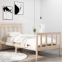 Estructura de cama madera maciza 90x190 cm de vidaXL, Camas y somieres - Ref: Foro24-3105345, Precio: 92,65 €, Descuento: %