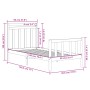 Estructura de cama madera maciza 90x190 cm de vidaXL, Camas y somieres - Ref: Foro24-3105345, Precio: 92,65 €, Descuento: %