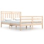 Solid wood bed frame 140x200 cm by vidaXL, Beds and slatted bases - Ref: Foro24-3105315, Price: 121,58 €, Discount: %