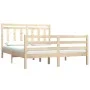 Estructura de cama madera maciza 120x190 cm de vidaXL, Camas y somieres - Ref: Foro24-3105285, Precio: 118,29 €, Descuento: %