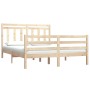 Solid wood bed frame 120x190 cm by vidaXL, Beds and slatted bases - Ref: Foro24-3105285, Price: 119,79 €, Discount: %