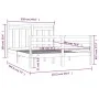 Bettgestell aus Massivholz 120x190 cm von vidaXL, Betten und Lattenroste - Ref: Foro24-3105285, Preis: 118,29 €, Rabatt: %