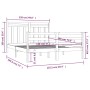 Estructura de cama madera maciza 120x190 cm de vidaXL, Camas y somieres - Ref: Foro24-3105285, Precio: 119,71 €, Descuento: %