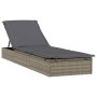 2 Stück Sonnenliegen mit grauem synthetischem Rattantisch von vidaXL, Liegen - Ref: Foro24-319635, Preis: 289,02 €, Rabatt: %