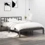 Estructura de cama de madera maciza de pino gris 200x200 cm de vidaXL, Camas y somieres - Ref: Foro24-3105427, Precio: 157,93...