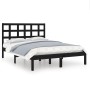 Black solid wood bed frame 140x190 cm by vidaXL, Beds and slatted bases - Ref: Foro24-3105454, Price: 158,26 €, Discount: %