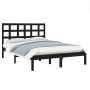 Schwarzer Massivholzbettrahmen 140x190 cm von vidaXL, Betten und Lattenroste - Ref: Foro24-3105454, Preis: 158,26 €, Rabatt: %