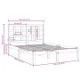 Estructura de cama de madera maciza negra 140x190 cm de vidaXL, Camas y somieres - Ref: Foro24-3105454, Precio: 156,25 €, Des...
