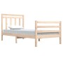 Estructura de cama de madera maciza 100x200 cm