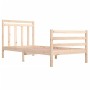 Estructura de cama de madera maciza 100x200 cm