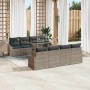 Conjunto de sofá de jardín Manual 7 pcs Gris 100 x 55 x 73 cm