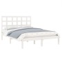 Weißer Massivholzbettrahmen 140x200 cm von vidaXL, Betten und Lattenroste - Ref: Foro24-3105471, Preis: 121,48 €, Rabatt: %