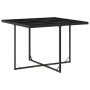 Set de muebles jardín 5 pzas con cojines ratán sintético negro