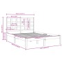 Weißer Massivholzbettrahmen 140x200 cm von vidaXL, Betten und Lattenroste - Ref: Foro24-3105471, Preis: 121,48 €, Rabatt: %