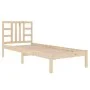 Estructura de cama dmadera maciza de pino 90x200 cm de vidaXL, Camas y somieres - Ref: Foro24-3105390, Precio: 80,01 €, Descu...
