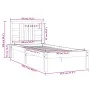 Bettgestell aus massivem Kiefernholz, 90 x 200 cm von vidaXL, Betten und Lattenroste - Ref: Foro24-3105390, Preis: 80,01 €, R...