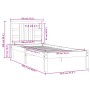 Estructura de cama dmadera maciza de pino 90x200 cm de vidaXL, Camas y somieres - Ref: Foro24-3105390, Precio: 83,22 €, Descu...