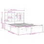 Estructura de cama madera maciza de pino 120x200 cm de vidaXL, Camas y somieres - Ref: Foro24-3105465, Precio: 108,98 €, Desc...