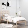 Solid wood bed frame 100x200 cm by vidaXL, Beds and slatted bases - Ref: Foro24-3105460, Price: 90,12 €, Discount: %