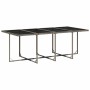 Set comedor jardín 9 pzas y cojines ratán sintético gris
