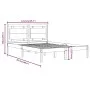 Estructura de cama de madera maciza de pino blanca 120x200 cm de vidaXL, Camas y somieres - Ref: Foro24-3105531, Precio: 119,...