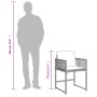 Set comedor de jardín 9 pzas cojines ratán sintético gris claro