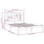 Estructura de cama madera maciza de pino marrón miel 200x200 cm de vidaXL, Camas y somieres - Ref: Foro24-3105493, Precio: 15...