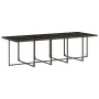 Set comedor de jardín 11 pzas y cojines ratán sintético marrón