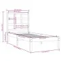 Estructura de cama madera maciza de pino 90x200 cm de vidaXL, Camas y somieres - Ref: Foro24-3105455, Precio: 79,61 €, Descue...