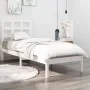 Solid white pine wood bed frame 90x200 cm by vidaXL, Beds and slatted bases - Ref: Foro24-3105456, Price: 92,12 €, Discount: %